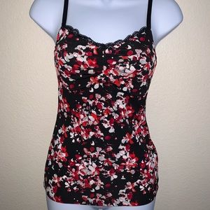 WHBM- floral print tank top size XXS